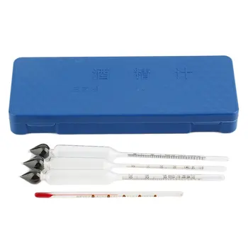 New Professional Measure Alcohol Content 3 Pieces Hydrometer Alcohol Set Meter 0 to 100% Alcohol Meter Test + Thermometer
New Professional Measure Alcohol Content 3 Pieces Hydrometer Alcohol Set Meter 0 to 100% Alcohol Meter Test + Thermometer