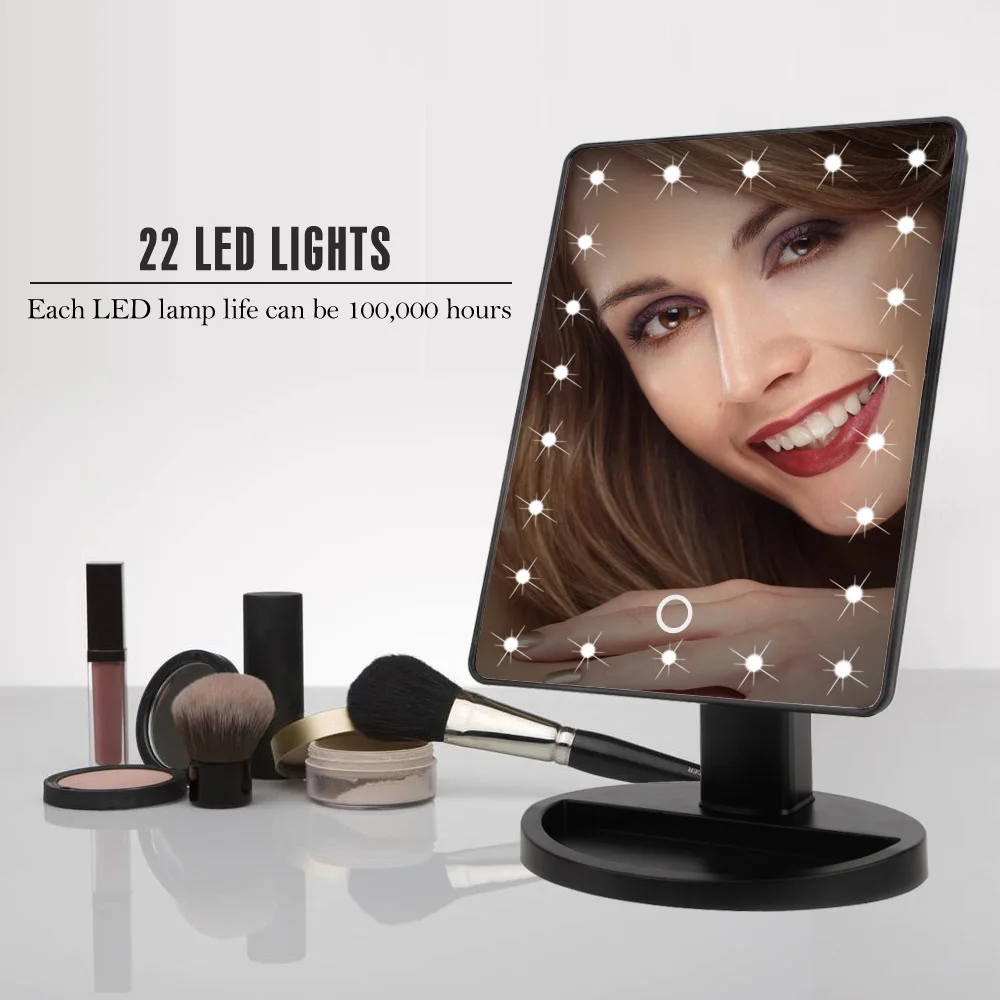 22 LED Lights Touch Screen Adjustable 180 Degree Rotation Makeup Mirror 1X 10X Magnifying Mirrors Vanity 16 Lights Table Mirror
22 LED Lights Touch Screen Adjustable 180 Degree Rotation Makeup Mirror 1X 10X Magnifying Mirrors Vanity 16 Lights Table Mirror