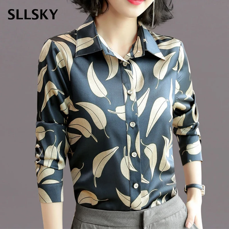 SLLSKY Spring New Print Fashion Women Blouses Long Sleeve Turn Down Collar Office Shirt Casual Slim Tops Feminine Blouse
SLLSKY Spring New Print Fashion Women Blouses Long Sleeve Turn Down Collar Office Shirt Casual Slim Tops Feminine Blouse