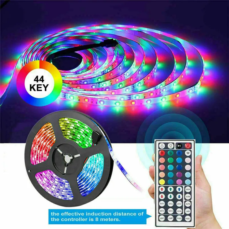 RGB LED Strip Light 3528 Flexible Ribbon LED Light Strip DC12V 5M 10M 15M Remote Full Kit For Living Room Bed Room Kitchen Decor
RGB LED Strip Light 3528 Flexible Ribbon LED Light Strip DC12V 5M 10M 15M Remote Full Kit For Living Room Bed Room Kitchen Decor