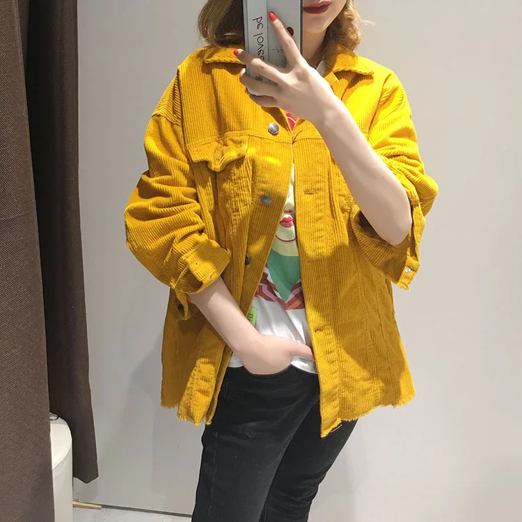 Jp76 2019 Spring New Style Corduroy Shirt Loose And Comfortable Outdoor Coat Women's
Jp76 2019 Spring New Style Corduroy Shirt Loose And Comfortable Outdoor Coat Women's