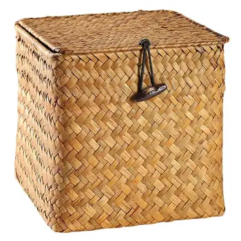 Straw Plaited Storage Box Square Literary Tea Box Storage Holder With Cover For Kitchen
Straw Plaited Storage Box Square Literary Tea Box Storage Holder With Cover For Kitchen