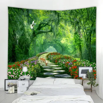 Forest Flower Tree Deer Decor Psychedelic Tapestry Wall Hanging Mandala Tapestry Hippie Tapestry Boho Wall Cloth Hanging
Forest Flower Tree Deer Decor Psychedelic Tapestry Wall Hanging Mandala Tapestry Hippie Tapestry Boho Wall Cloth Hanging