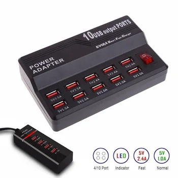 10-Port USB Fast Charger Multi-Port Hub Charger Wall-Mounted Desktop Phone Tablet Charger Power Adapter
10-Port USB Fast Charger Multi-Port Hub Charger Wall-Mounted Desktop Phone Tablet Charger Power Adapter