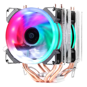 DELEFUN CPU Cooler 4 Pure Copper Heat Pipe Two Cooling Towers Cooling System Two 9mm CPU Cooling Fan CPU Radiator for AMD
DELEFUN CPU Cooler 4 Pure Copper Heat Pipe Two Cooling Towers Cooling System Two 9mm CPU Cooling Fan CPU Radiator for AMD