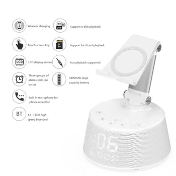 V02 4-in-1 Bluetooth Speaker 4400mAh Multifunction Alarm Clock Wireless Loudspeaker Smartphone Charger wireless charger
V02 4-in-1 Bluetooth Speaker 4400mAh Multifunction Alarm Clock Wireless Loudspeaker Smartphone Charger wireless charger