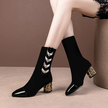 Mixed colors Ankle Boots Quality Women party dress Shoes high Heels 2021 Autumn Winter Fashion ladies Short Boots Size34-42
Mixed colors Ankle Boots Quality Women party dress Shoes high Heels 2021 Autumn Winter Fashion ladies Short Boots Size34-42
