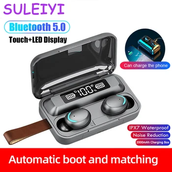 TWS Wireless Headphone 2000mAh Charging Box Bluetooth 5.0 Earphones 9D Stereo Sports Waterproof Earbuds Headsets With Microphone
TWS Wireless Headphone 2000mAh Charging Box Bluetooth 5.0 Earphones 9D Stereo Sports Waterproof Earbuds Headsets With Microphone