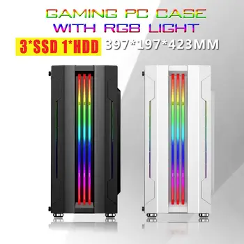 Electric Contest Pc Case with Rgb Light Acrylic Side Board 3SSD 1HDD ATX/MATX/ITX 8 Fans 280mm Graphics Card White Black
Electric Contest Pc Case with Rgb Light Acrylic Side Board 3SSD 1HDD ATX/MATX/ITX 8 Fans 280mm Graphics Card White Black