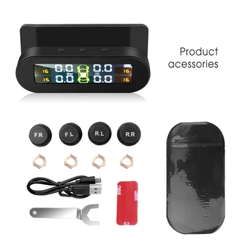 Smart TPMS Car Tire Pressure Alarm Monitor System Real-time Display Attached to Windshield wireless Solar power tpms
Smart TPMS Car Tire Pressure Alarm Monitor System Real-time Display Attached to Windshield wireless Solar power tpms