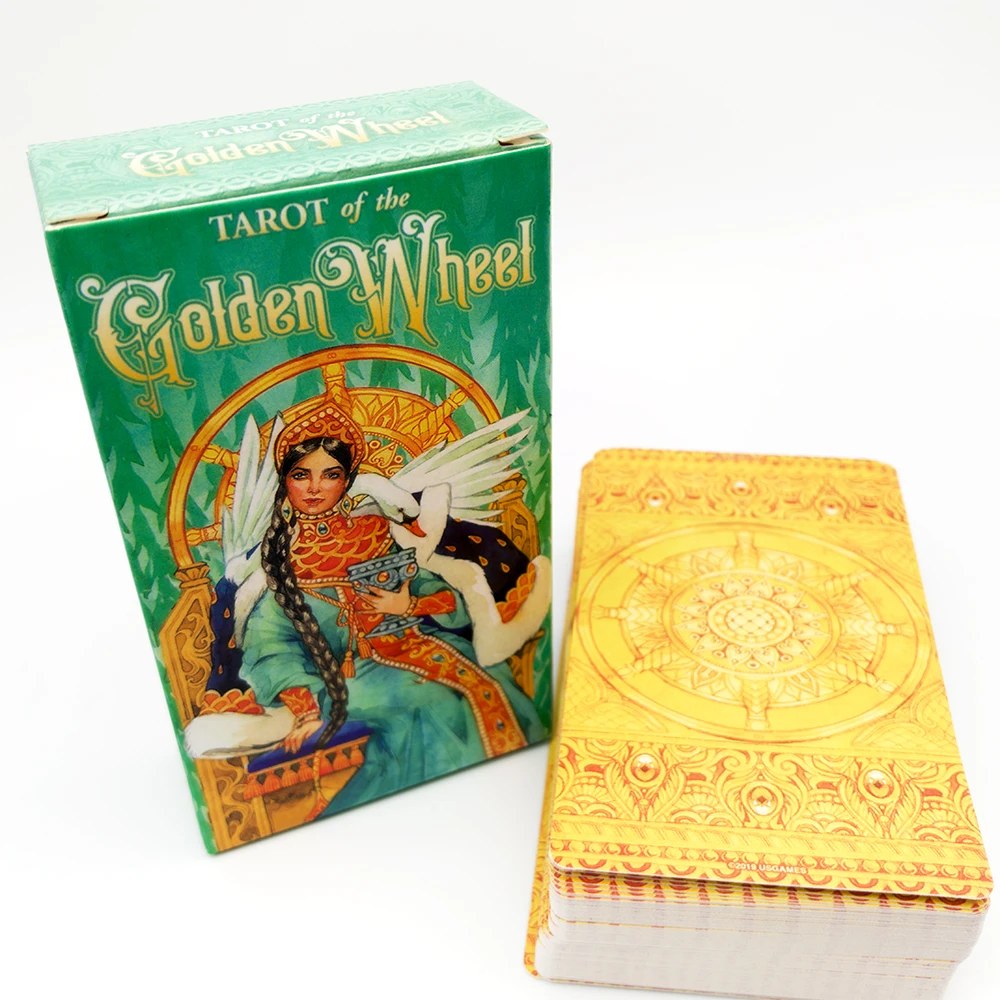78pcs Tarot of the Golden Wheel Tarot Deck English Tarot Card Deck Guidebook Card Table Card Game Magical Fate Divination Card
78pcs Tarot of the Golden Wheel Tarot Deck English Tarot Card Deck Guidebook Card Table Card Game Magical Fate Divination Card