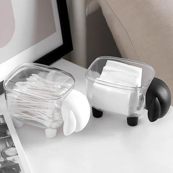 Creative Mini Cute Sheep Plastic Container Cotton Swab Storage Jewelry Box Household Dust-proof Desktop Makeup Desk Organizer
Creative Mini Cute Sheep Plastic Container Cotton Swab Storage Jewelry Box Household Dust-proof Desktop Makeup Desk Organizer