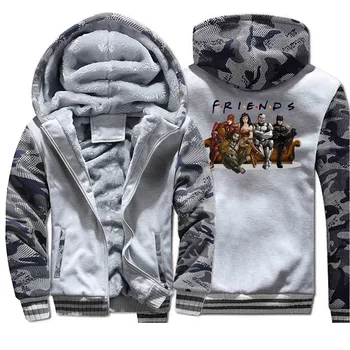 Men's Camouflage Thick Hoodies Friend Letter Print The Avengers Sweatshirt Winter Zip Jacket Casual Superhero Coats Streetwear
Men's Camouflage Thick Hoodies Friend Letter Print The Avengers Sweatshirt Winter Zip Jacket Casual Superhero Coats Streetwear