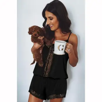 2020 Sexy Pajamas Woman Two Piece Set Summer Spotted Lace Nightwear Suit V-neck Cami Shorts ice Silk Sleepwear Mujer Sloth
2020 Sexy Pajamas Woman Two Piece Set Summer Spotted Lace Nightwear Suit V-neck Cami Shorts ice Silk Sleepwear Mujer Sloth