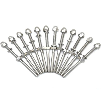 (12-PACK) Stainless Threaded Terminal Stud End Fitting for 1/8 Cable Deck Railing Hand Swage T316 Marine Grade
(12-PACK) Stainless Threaded Terminal Stud End Fitting for 1/8 Cable Deck Railing Hand Swage T316 Marine Grade