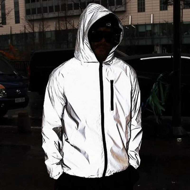 Solid Color Reflective Jacket Coat Men Streetwear Hip Hop Jackets Hoody Slim Fit Spring Autumn Fluorescent Clothing Plus Size
Solid Color Reflective Jacket Coat Men Streetwear Hip Hop Jackets Hoody Slim Fit Spring Autumn Fluorescent Clothing Plus Size