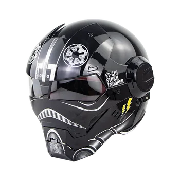 Dot Approval Motorcycle Flip up Helmet ST610 Retro capacete moto Iron Man Full Face Helmets Robot Storm trooper style
Dot Approval Motorcycle Flip up Helmet ST610 Retro capacete moto Iron Man Full Face Helmets Robot Storm trooper style