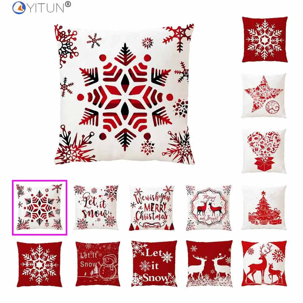 Yitun 45x45 Christmas Decorative Cushion Covers Snowflake Deer Square Throw Pillow cases Home Couch Decor Pillow Protector
Yitun 45x45 Christmas Decorative Cushion Covers Snowflake Deer Square Throw Pillow cases Home Couch Decor Pillow Protector