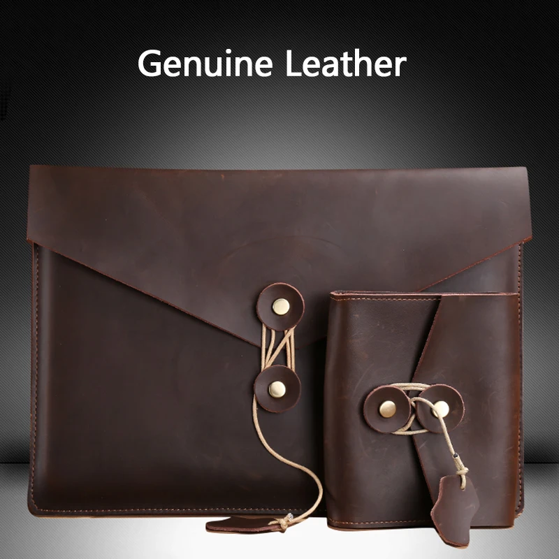 Luxury Genuine Leather Laptop Bag For MacBook Xiaomi HP 11 12 13 13.3 15 15.4 inch Laptop Sleeve Cover Waterproof Notebook Case
Luxury Genuine Leather Laptop Bag For MacBook Xiaomi HP 11 12 13 13.3 15 15.4 inch Laptop Sleeve Cover Waterproof Notebook Case