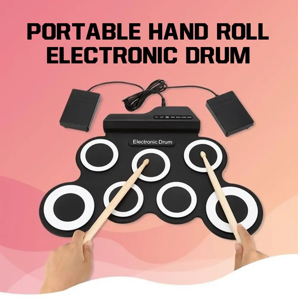 Portable Electronic Drum USB Roll Up Professional 7 Pad Silicon Musical Foldable Silicone
Portable Electronic Drum USB Roll Up Professional 7 Pad Silicon Musical Foldable Silicone