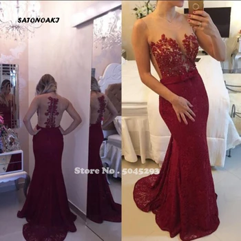 Wine Red Long Mermaid Prom Dress 2020 O Neck Sheer Design Appliques Evening Party Gown Undefined Sukienki Online Shop Mariage
Wine Red Long Mermaid Prom Dress 2020 O Neck Sheer Design Appliques Evening Party Gown Undefined Sukienki Online Shop Mariage