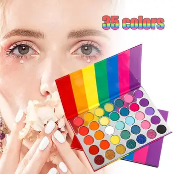 35 Colors Tropical Party Colorful Rainbow color Eyeshadow Palette Matte Sequin Glitter Eye Shadow Palette Waterproof Eyeshadow
35 Colors Tropical Party Colorful Rainbow color Eyeshadow Palette Matte Sequin Glitter Eye Shadow Palette Waterproof Eyeshadow