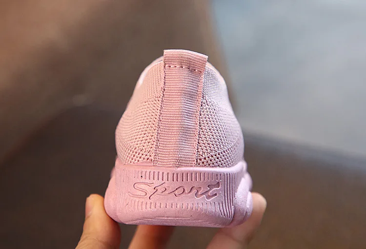 New Baby Sneakers 2020 Fashion Children's Flat Shoes Baby Kids Girls Shoes Stretch Breathable Mesh Sports Running Shoes