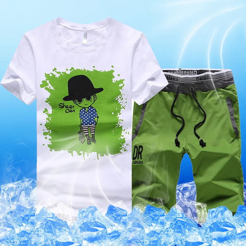 2018 Summer New Style Men Leisure Set Short Sleeve Cotton Men'S Wear Sports Set Half Sleeve T-shirt Shorts Men's Fashion
2018 Summer New Style Men Leisure Set Short Sleeve Cotton Men'S Wear Sports Set Half Sleeve T-shirt Shorts Men's Fashion