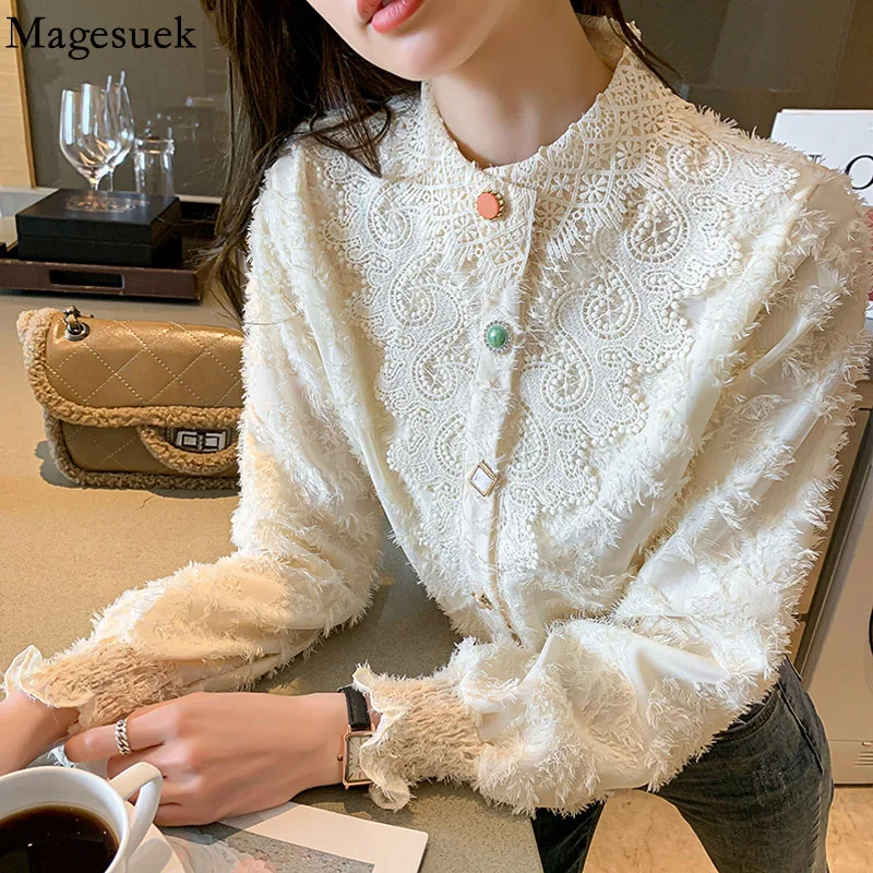 Early Autumn Elegant Women's Shirt Korean Style Stand Collar Hollow Out Lace Blouse Vintage Shirt Women's Long Sleeve Top 16899
Early Autumn Elegant Women's Shirt Korean Style Stand Collar Hollow Out Lace Blouse Vintage Shirt Women's Long Sleeve Top 16899