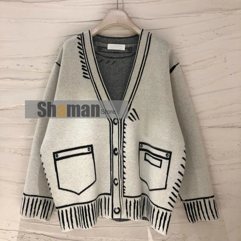 Luxury Designer fall 2020 sweater for women clothing Loose Hand painted Long Sleeve Knitwear Cardigan Women's Fashion cardigans
Luxury Designer fall 2020 sweater for women clothing Loose Hand painted Long Sleeve Knitwear Cardigan Women's Fashion cardigans