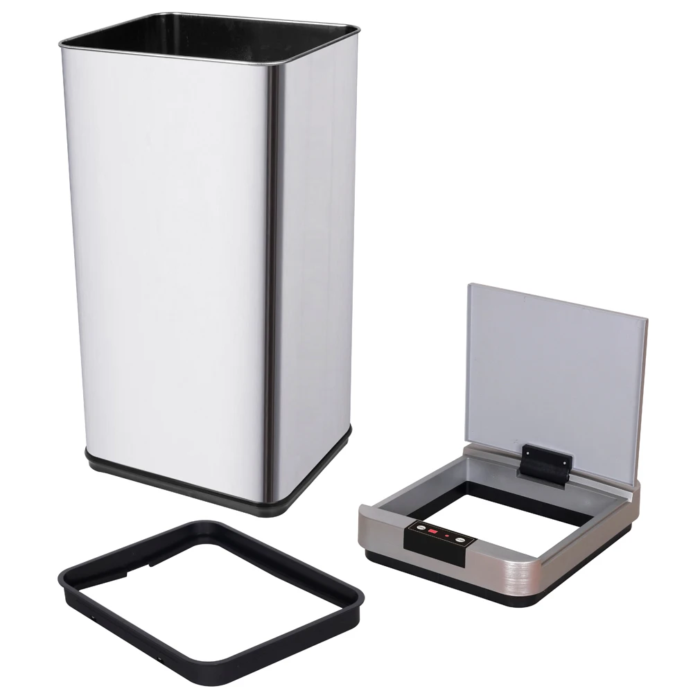 48L Square Inductive Touchless Full-automatic Fingerprint-resistant Garbage Trash Can Silver US in stock dropshipping
48L Square Inductive Touchless Full-automatic Fingerprint-resistant Garbage Trash Can Silver US in stock dropshipping
