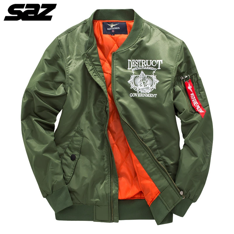 Saz 2020 High quality thin Army Green Military motorcycle Ma-1 aviator pilot men bomber jacket Mens Casual Jacket coat 
Saz 2020 High quality thin Army Green Military motorcycle Ma-1 aviator pilot men bomber jacket Mens Casual Jacket coat