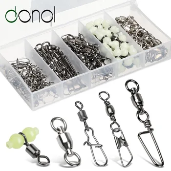 DONQL 50pcs/Set 5 Kinds Of Hybrid Fishing Connector Interlock Buckle Rolling Solid Rings Connector Luminous Bead Fishing Tackle
DONQL 50pcs/Set 5 Kinds Of Hybrid Fishing Connector Interlock Buckle Rolling Solid Rings Connector Luminous Bead Fishing Tackle