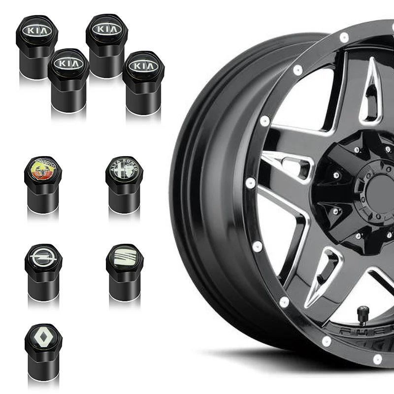 Hexagon Black 4pcs Tire Valve Caps with Brand Logo For ALFA Romeo Abarth OPEL SEAT Renault LADA SsangYong Mitsubishiss KIA Car
Hexagon Black 4pcs Tire Valve Caps with Brand Logo For ALFA Romeo Abarth OPEL SEAT Renault LADA SsangYong Mitsubishiss KIA Car
