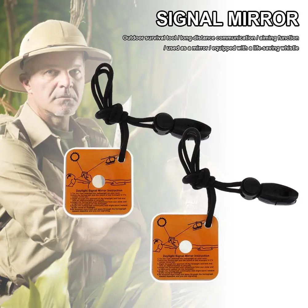 2PCS Signal Mirror Multifunctional Practical Reflective signal Survival Rescue Emergency Tool with Whistle
2PCS Signal Mirror Multifunctional Practical Reflective signal Survival Rescue Emergency Tool with Whistle