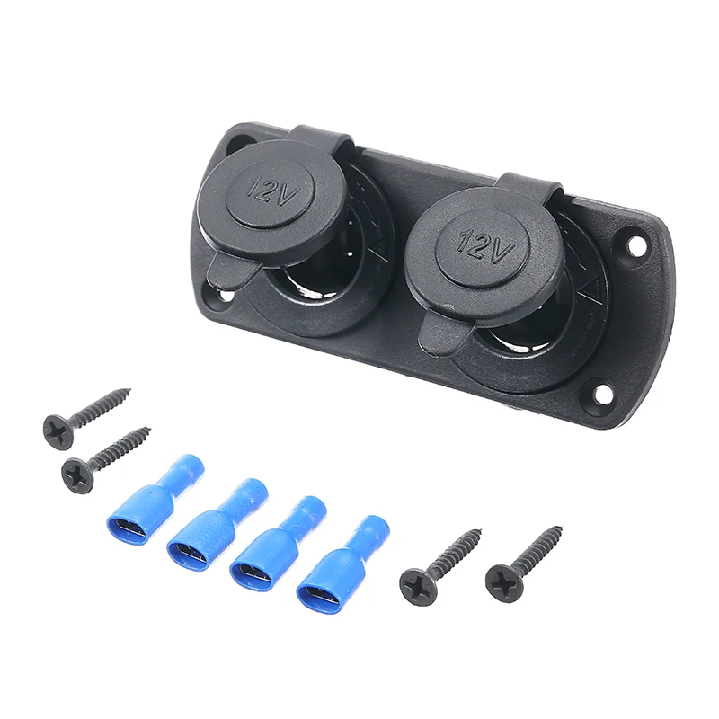 Mayitr 12V Dual Cigarette Lighter Charger Socket with Terminals Charge Panel Adapter For RV Boat Caravan Car Accessories
Mayitr 12V Dual Cigarette Lighter Charger Socket with Terminals Charge Panel Adapter For RV Boat Caravan Car Accessories