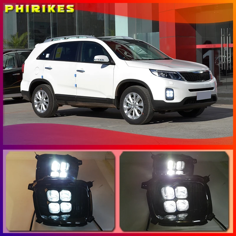 Противотуманные фары для KIA Sorento s 2013 2014 светодиодсветодиодный дневные ходовые