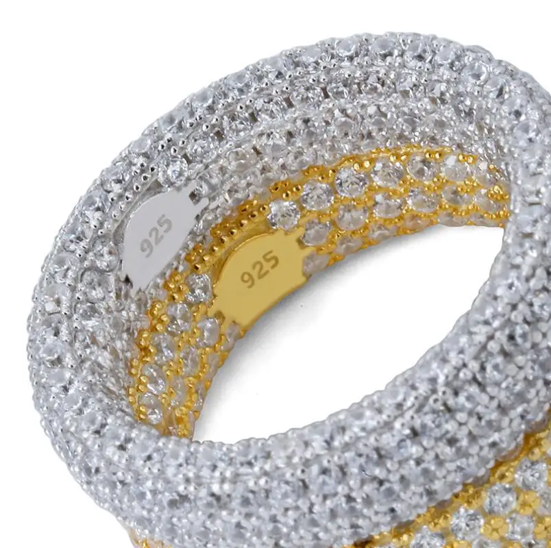 Роскошные сверкающие ювелирные изделия из настоящего серебра 100% пробы кольцо с