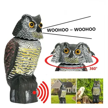 Owl Decoy 360° Rotate Head Sound & Shadow Control Repel Pest Crow Scarecrow Garden Yard Decor
Owl Decoy 360° Rotate Head Sound & Shadow Control Repel Pest Crow Scarecrow Garden Yard Decor