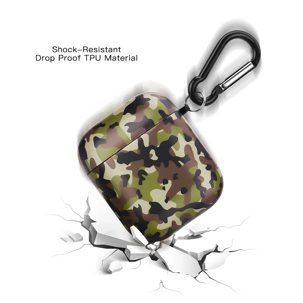Army Camo Camouflage Earphone Cover for Airpods TPU Soft Earphone Case for Apple Airpods 1 2 Matte Design with Hanger Hook
Army Camo Camouflage Earphone Cover for Airpods TPU Soft Earphone Case for Apple Airpods 1 2 Matte Design with Hanger Hook