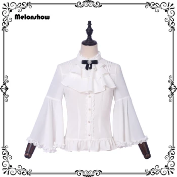 Melonshow Blouse Women White Plus Size Ladies Blouses and Shirts Tops Summer Woman Chiffon Shirt Button Ruffle Flare Sleeve 
Melonshow Blouse Women White Plus Size Ladies Blouses and Shirts Tops Summer Woman Chiffon Shirt Button Ruffle Flare Sleeve