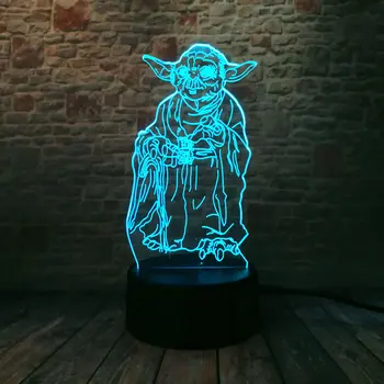 Falsh 3D Illusion LED NightLight7 Colorful Changing Light Model Star Wars Master Yoda Figure Toys
Falsh 3D Illusion LED NightLight7 Colorful Changing Light Model Star Wars Master Yoda Figure Toys