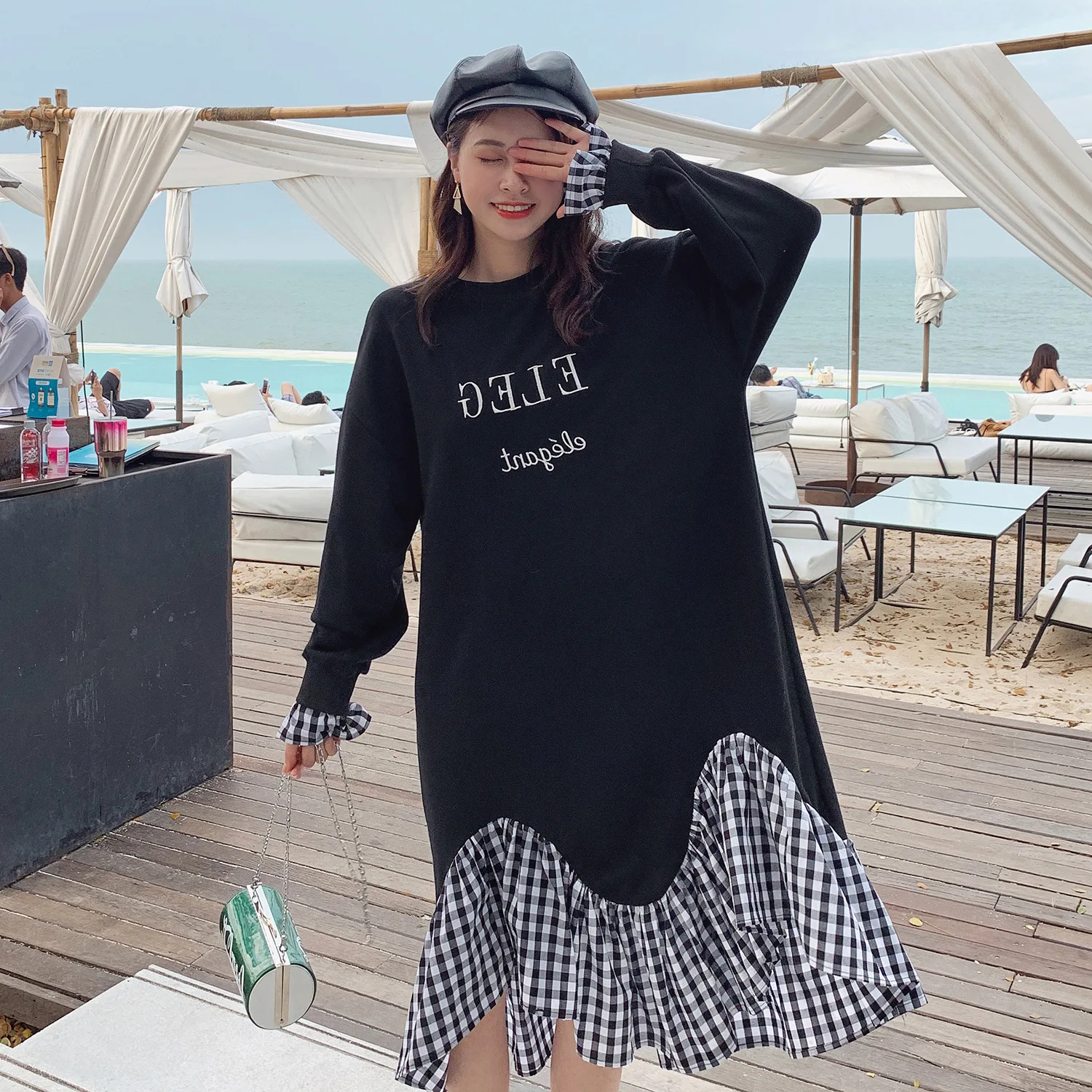 Pessimistic Funeral of Dress 2020 MORI Series Slimming French Yamamoto-Style Embroidered Joint Hoodie Skirt Red Douyin Women's 
Pessimistic Funeral of Dress 2020 MORI Series Slimming French Yamamoto-Style Embroidered Joint Hoodie Skirt Red Douyin Women's