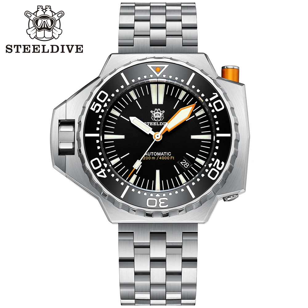 Steeldive SD 1969 Ploprof Mens Diver Watch Automatic Self Winding Mechanical BGW9 Luminous 1200M Water Resistant Sapphire | Наручные часы