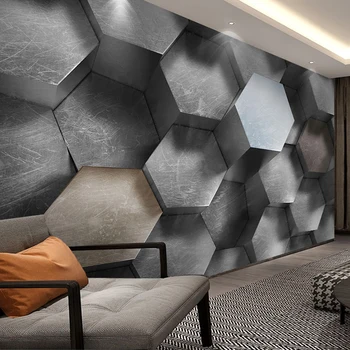 3D Stereoscopic Gray Cement Wall Paper Mural Modern Abstract Art Hexagon Geometric Photo Wallpaper For Living Room Bedroom Decor
3D Stereoscopic Gray Cement Wall Paper Mural Modern Abstract Art Hexagon Geometric Photo Wallpaper For Living Room Bedroom Decor