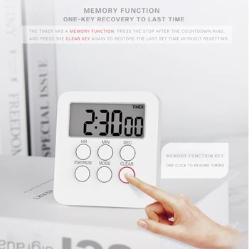 Magnetic Cooking Digital Timer Clock Countdown Alarm 24 Hours with LCD Screen Mute Mode for Studying Sports Office Classroom
Magnetic Cooking Digital Timer Clock Countdown Alarm 24 Hours with LCD Screen Mute Mode for Studying Sports Office Classroom
