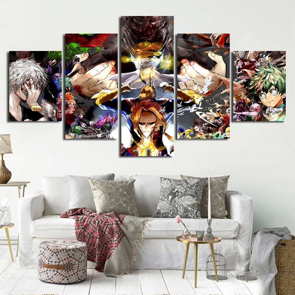 Modular Hd Prints Pictures Home Decoration Painting Canvas 5 Piece My Hero Academy Figure Poster Framework Wall Art Living Room
Modular Hd Prints Pictures Home Decoration Painting Canvas 5 Piece My Hero Academy Figure Poster Framework Wall Art Living Room