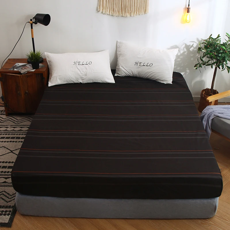 BedCover Simplicity Pure Pattern Printing Brushed Fitted Sheet Mattress Cover With Elastic Band Soft Bedding Linens Home Textile
BedCover Simplicity Pure Pattern Printing Brushed Fitted Sheet Mattress Cover With Elastic Band Soft Bedding Linens Home Textile