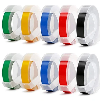 10 Roll Colored Embossing Tape Replacement for Dymo Embossing Label Maker, 3D Plastic Labels Self-Adhesive
10 Roll Colored Embossing Tape Replacement for Dymo Embossing Label Maker, 3D Plastic Labels Self-Adhesive