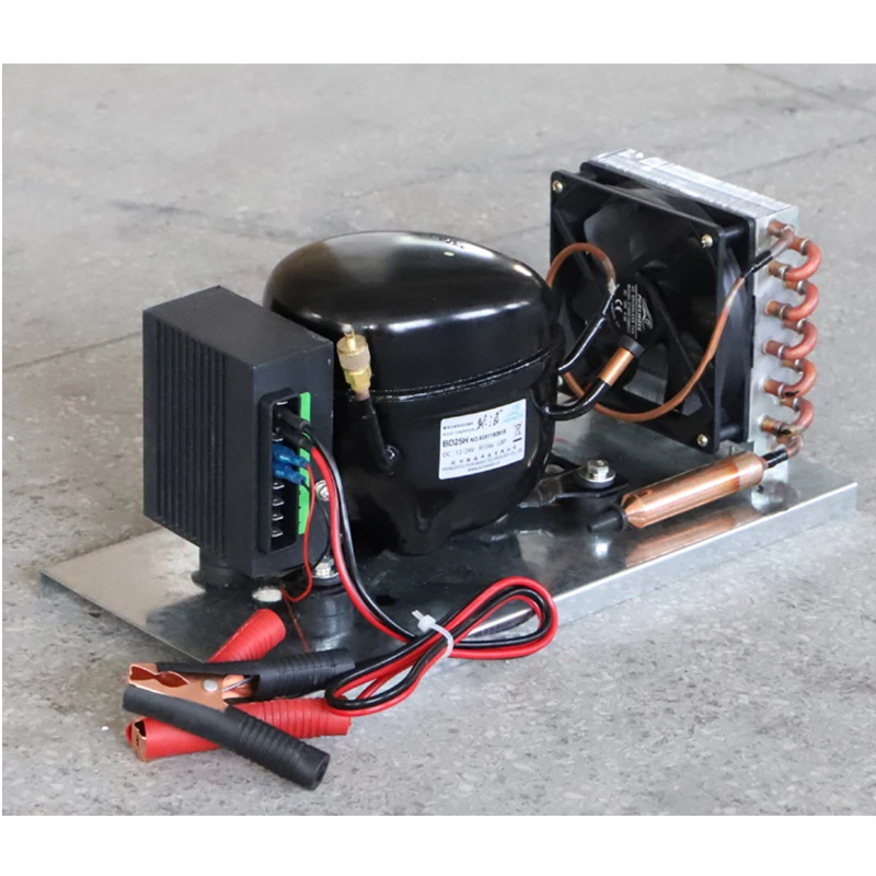 BD25HC-BD75HC Compressor Condenser Car Refrigerator Solar Freezer and Marine Refrigerator Maximum 100-500 Liters DC 12V24V
BD25HC-BD75HC Compressor Condenser Car Refrigerator Solar Freezer and Marine Refrigerator Maximum 100-500 Liters DC 12V24V